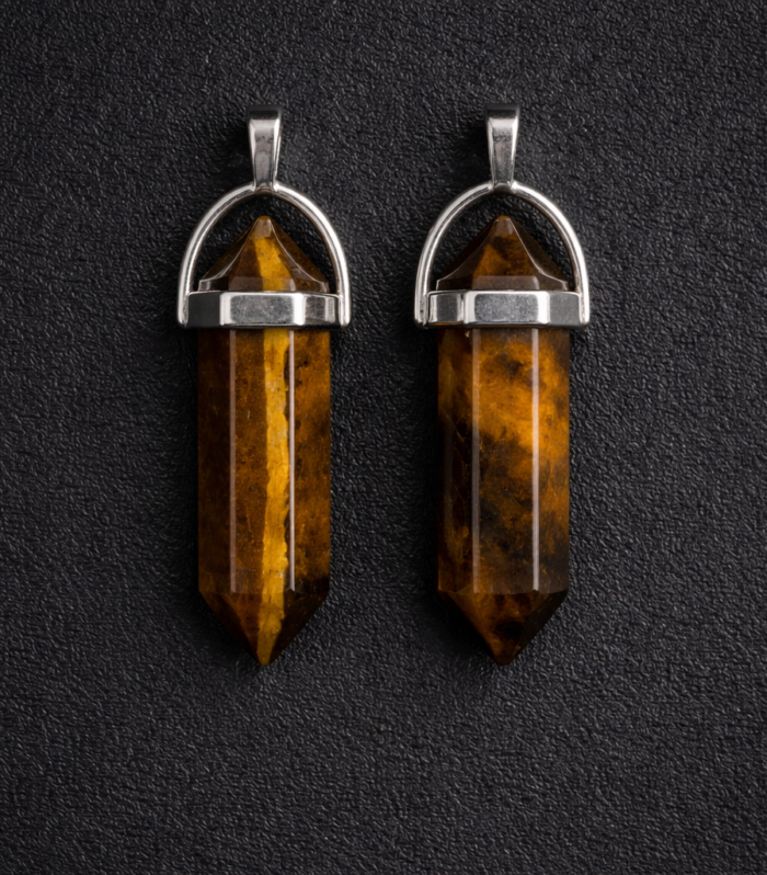 Tiger Eye Crystal Pendant – Power, Confidence & Protection Stone