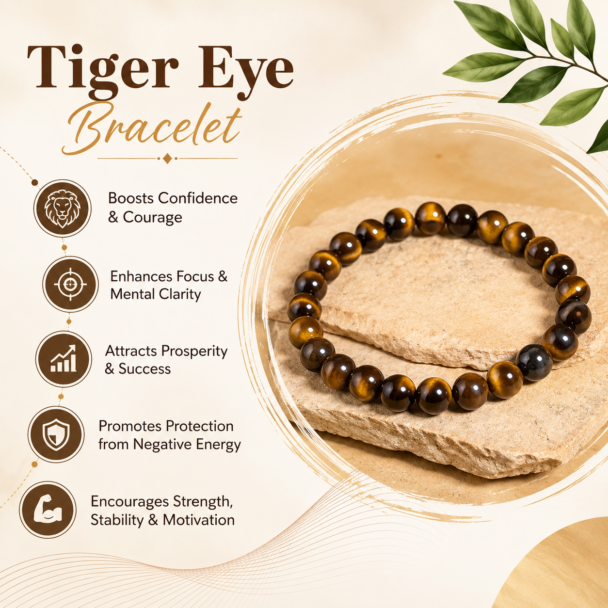 Tiger Eye Bracelet 10MM