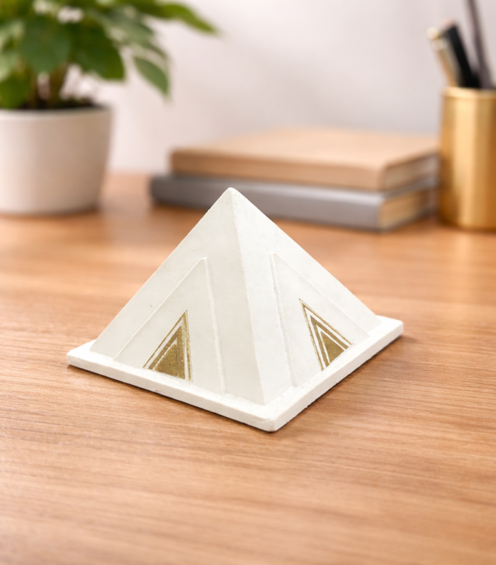 Plastic White Pyramid for Vastu – Minimal & Durable Energy Enhancer