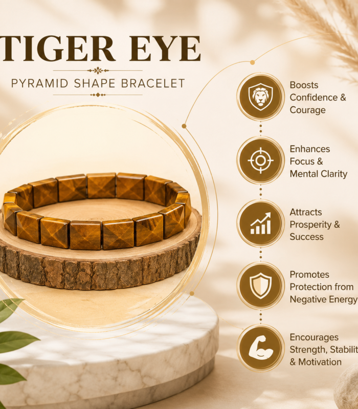 Tiger Eye Pyramid Shape AAA Bracelet