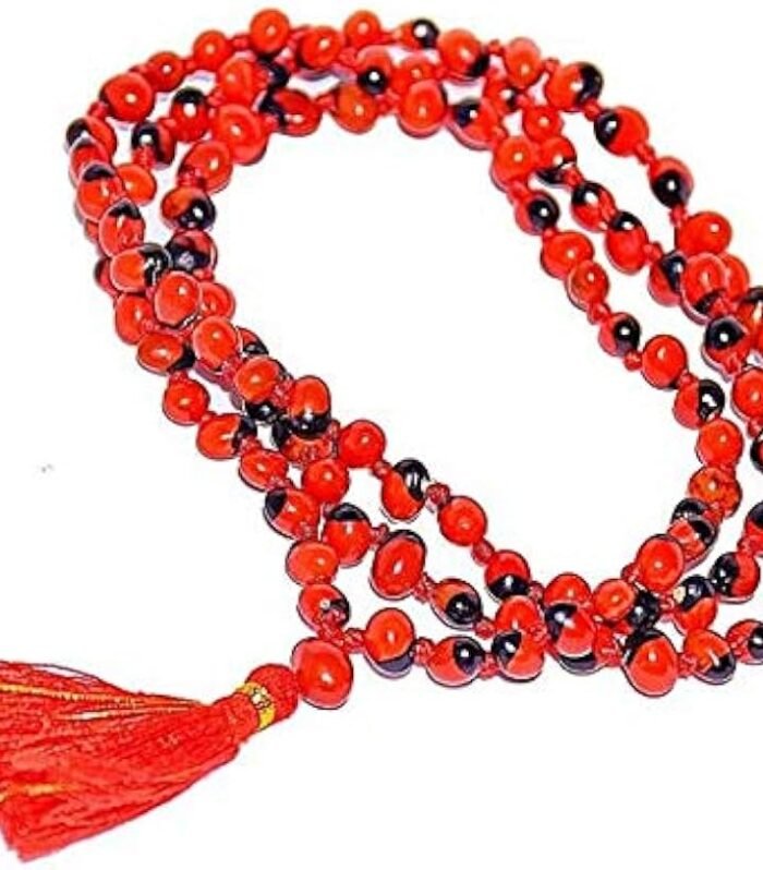 Red Gunja Mala (Ratti Mala) – Traditional Sacred Bead Necklace for Spiritual Practice