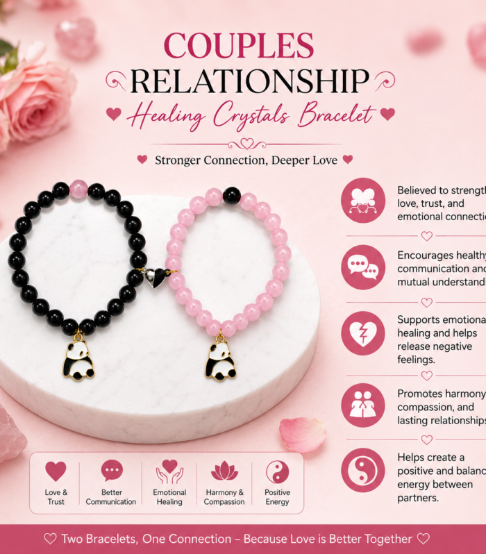 Couples Relation Healing Crystals Bracelet