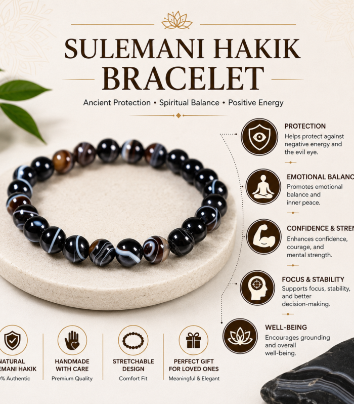 Black Sulemani Hakik AAA Bracelet