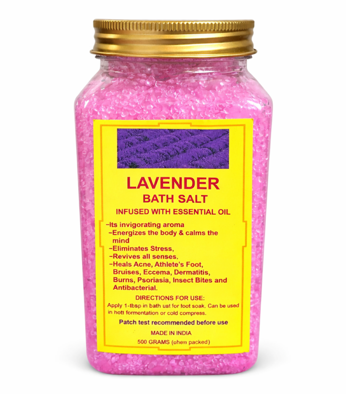 Lavender Bath Salt – Infused with Essential Oil | Relaxation & Skin Care Therapy (500 g)