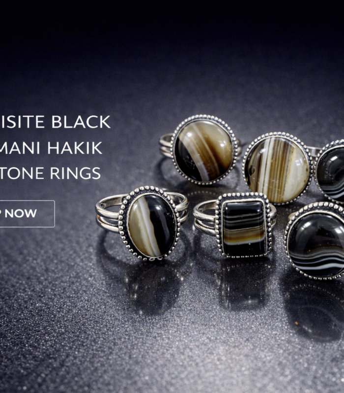 Black Sulemani Hakik Adjustable Ring For Male & Female