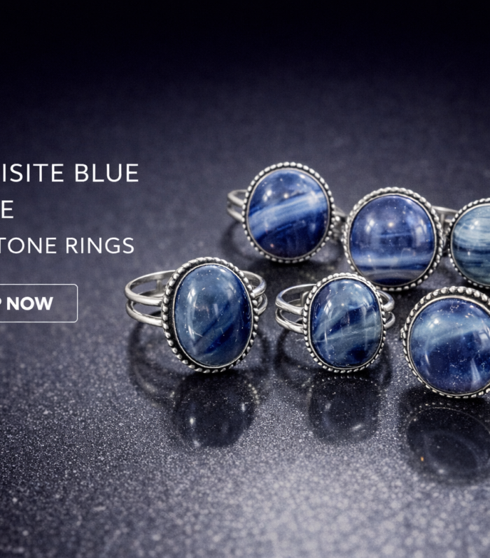 Blue Agate Adjustable Ring
