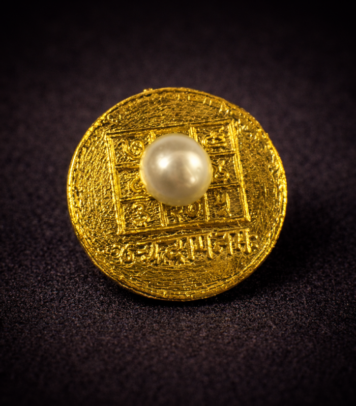 Chandra Ratna Yantra – Energized Moon Power Talisman with Pearl Gemstone