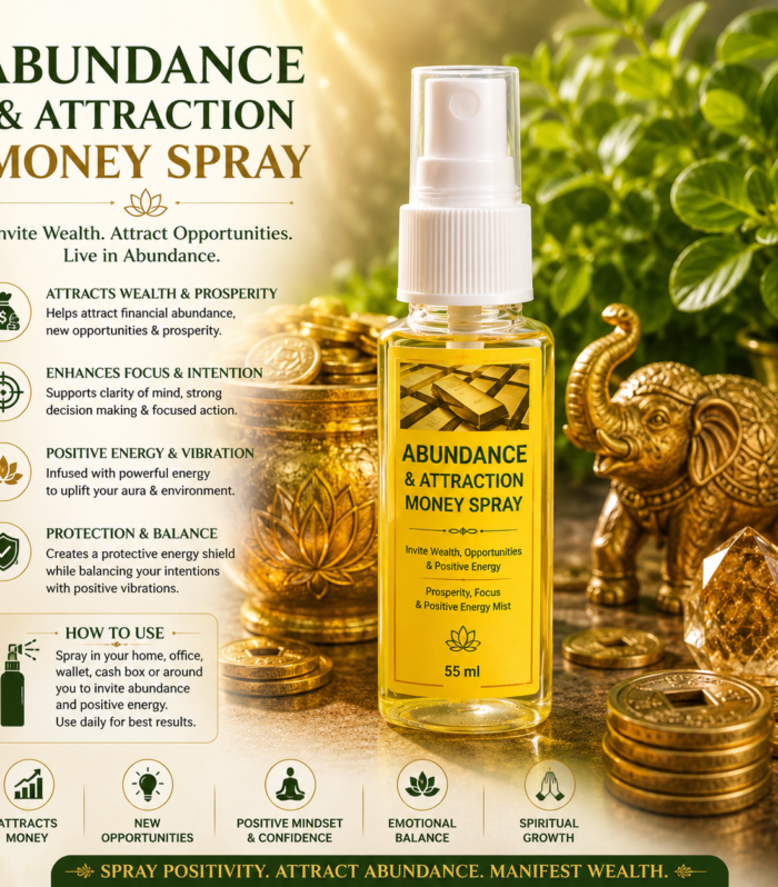 Abundance & Attraction Money Spray (55 ml) – Prosperity, Focus & Positive Energy Mist