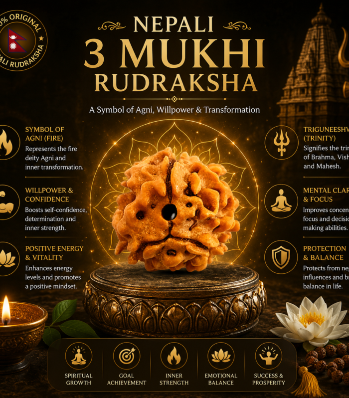 Nepali 3 Mukhi Rudraksha