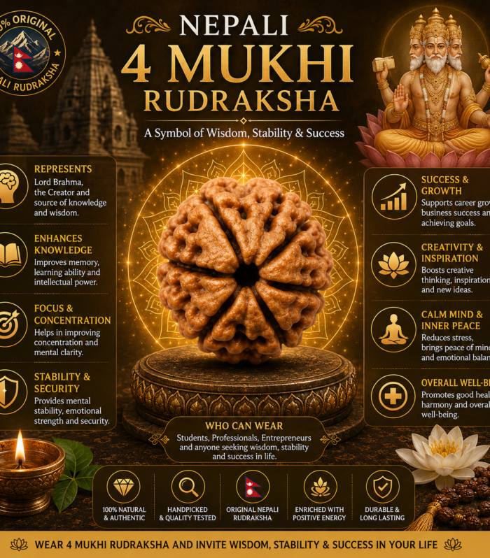 Nepali 4 Mukhi Rudraksha