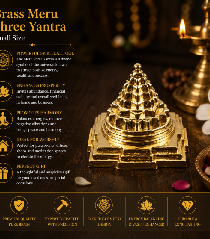 Brass Meru Shree Yantra Small Size