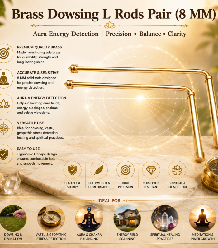 Brass Dowsing L Rods Pair (8 MM) – Aura Energy & Vastu Checking Tool