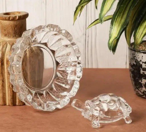 Crystal Tortoise With Plate