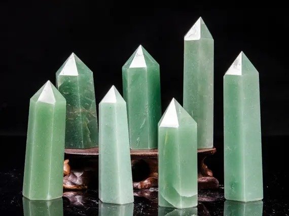 Assorted Green Aventurine Crystal Wands (3 to 4 Inch)