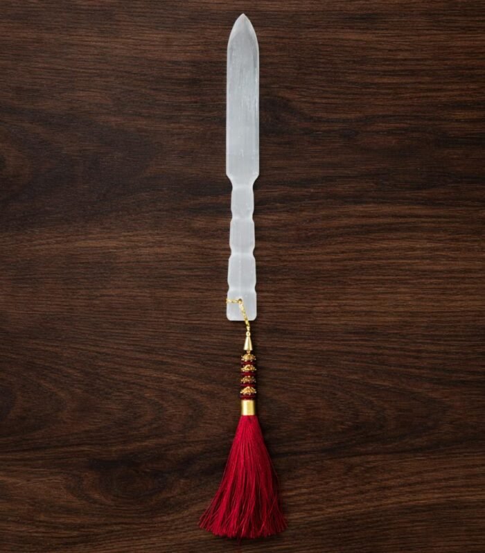 Selenite Crystal Knife | Energy Cleansing & Aura Cutting Healing Tool