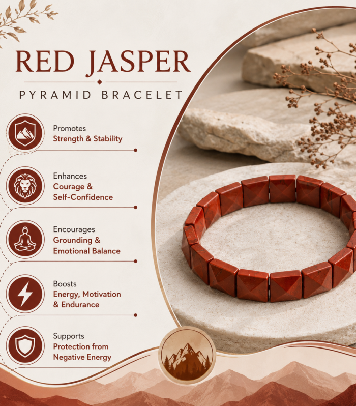 Red Jasper Pyramid Shape AAA Bracelet