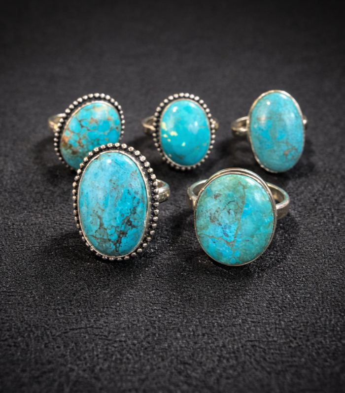 Turquoise Stone Adjustable Ring