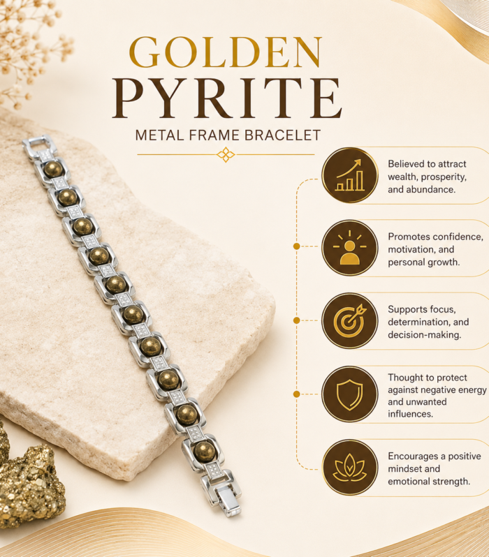 Golden Pyrite Metal Bracelet Frame